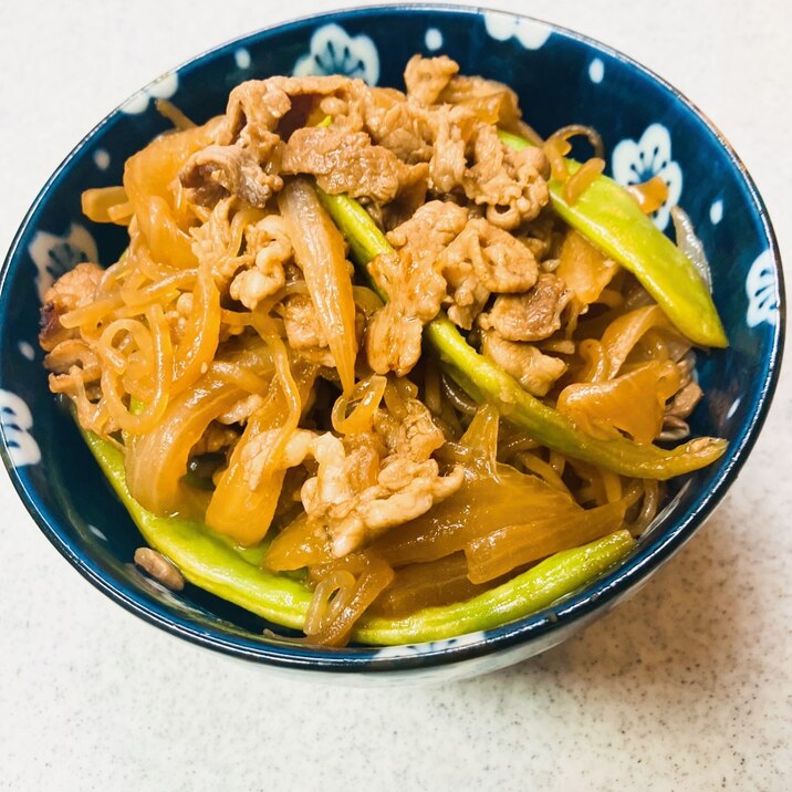 ササギ入り牛丼